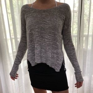 Light gray sweater top